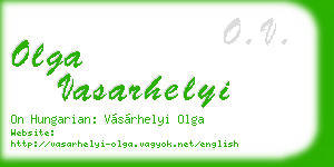 olga vasarhelyi business card